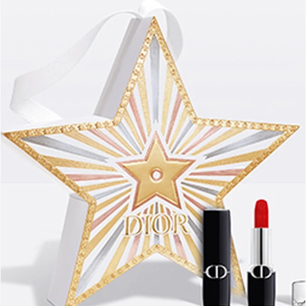 Dior Star Gift Set with Red Lipstick and Gold Accents